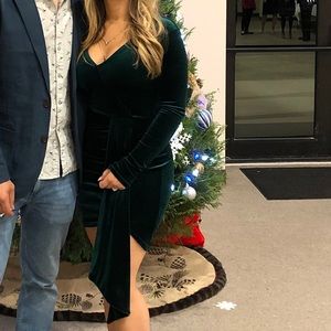 Pretty little thing emerald green dress